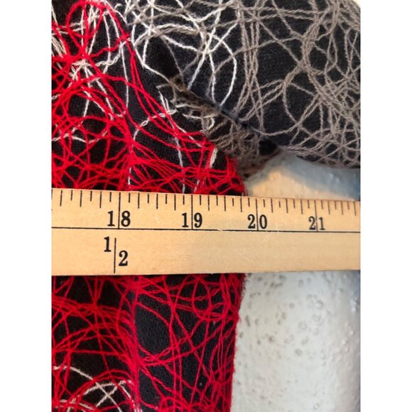 Cover Charge Womens Medium Abstract Swing Jacket Red Black Gray - Picture 7 of 8